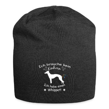 Whippet - Whippet Hund - Jersey-Beanie - Anthrazit - Vorne