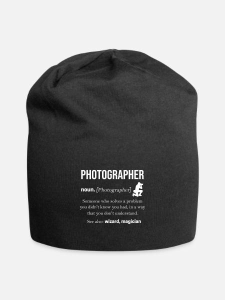 Fotograf - Jersey-Beanie - Schwarz