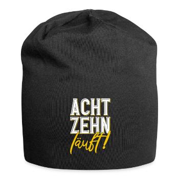 Achtzehn Läuft 18.Geburtstag 18 Geschenk - Jersey-Beanie - Schwarz - Vorne