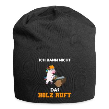 Sägen Motorsäge das Holz machen - Jersey-Beanie - Schwarz - Vorne