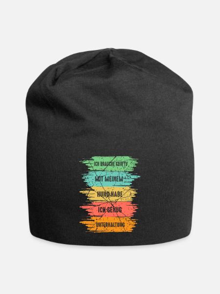Hunde Hundeliebhaber Hundesport - Jersey-Beanie - Schwarz
