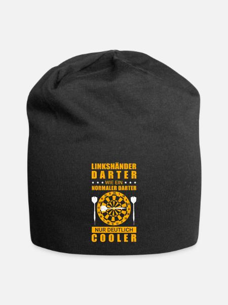 Dart Darten Darts Darter Dartspieler Geschenk - Jersey-Beanie - Schwarz