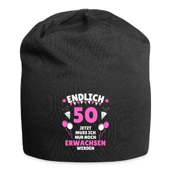 50. Geburtstag 50 Jahre Jahrgang 1971 - Jersey-Beanie - Schwarz - Vorne