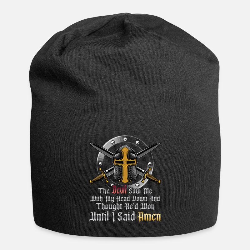 Croisé Chevalier Chevalier Croisades Chevalier Templier - Bonnet en jersey - noir