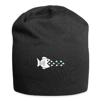 Swimming against the current - Jersey Beanie - black - Front