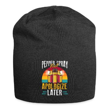 Pepper spray first, apologize later. antisocial - Jersey Beanie - charcoal grey - Front