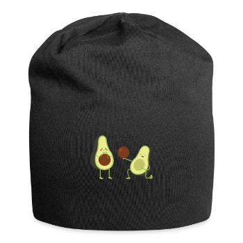 Avocado Marriage Proposal Romantic Vegan Veggie - Jersey Beanie - black - Front