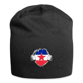 Born in Yugoslavia - Funny Yugoslavia Balkans - Jersey Beanie - black - Front