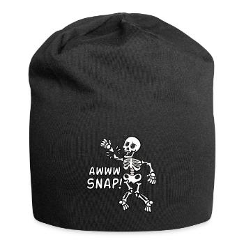 Awww Snap squelette Os cassés - Bonnet en jersey - noir - Devant