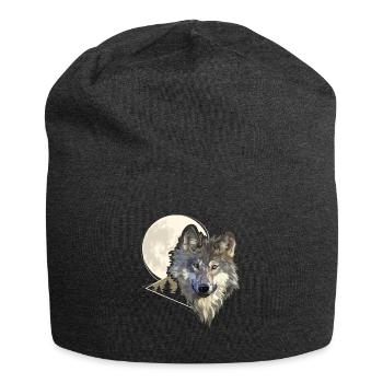 Grey Wolf Hunting In The Mountains Wolf - Jersey-Beanie - Anthrazit - Vorne