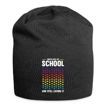 100 Days School Teacher School Day Student Gift - Jersey Beanie - black - Front