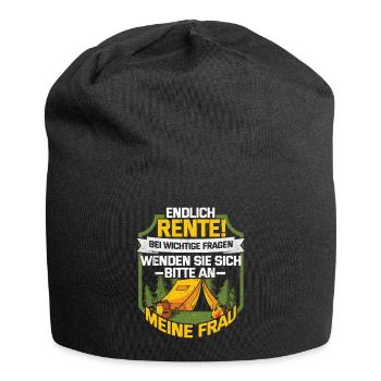 Rentner - Jersey-Beanie - Schwarz - Vorne