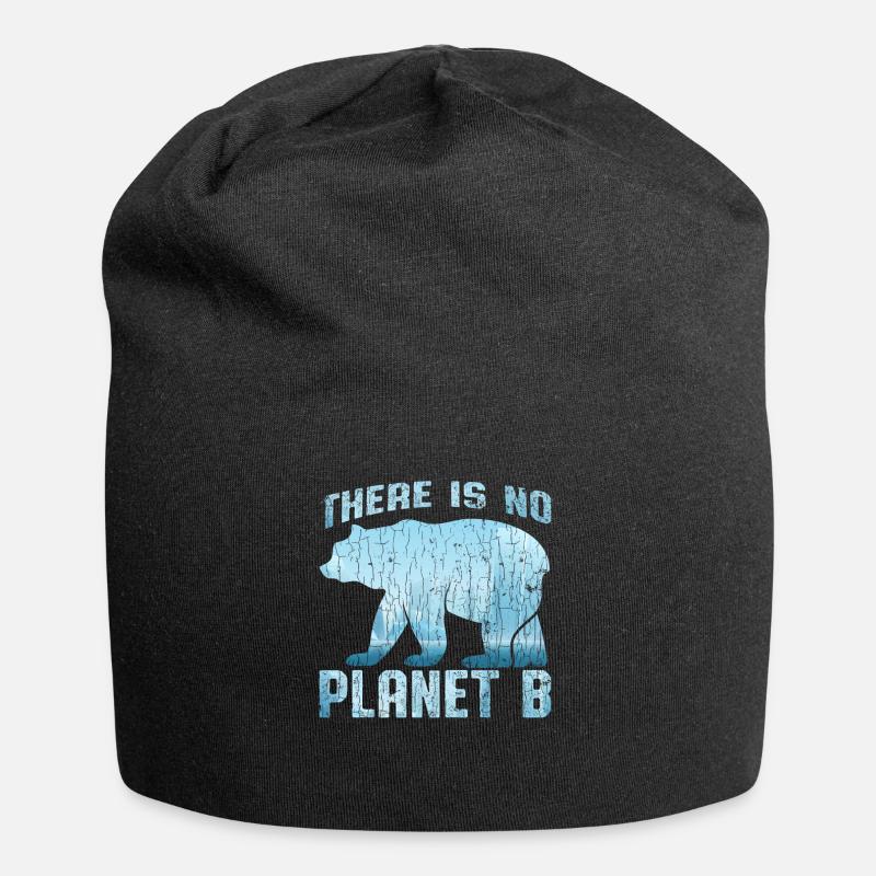 No Planet B - Bonnet en jersey - noir