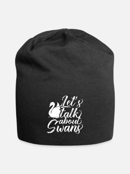 Schwan - Jersey-Beanie - Schwarz