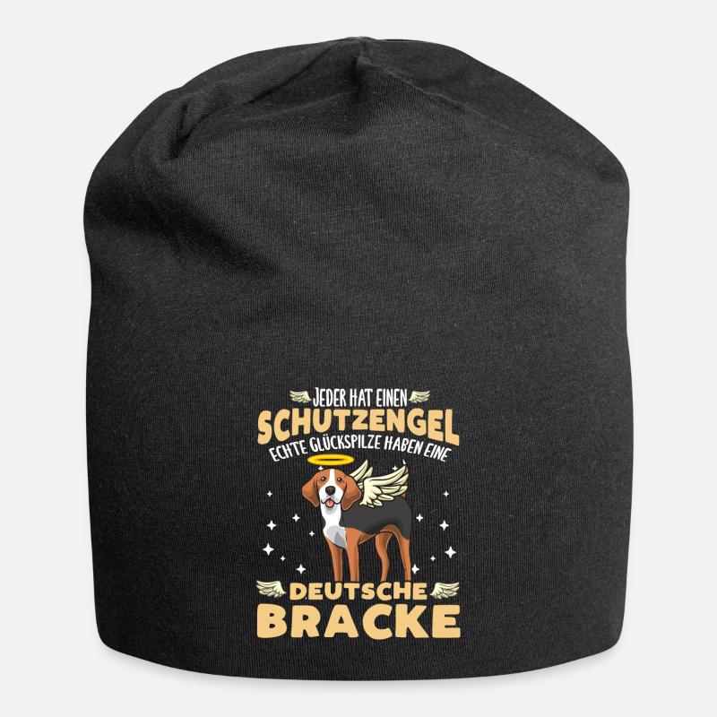 Deutsche Bracke Hund mit Spruch - Jersey-Beanie - Schwarz