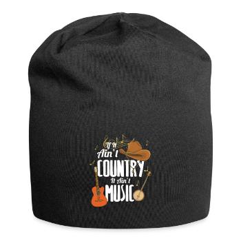 Country Music T-Shirt, Cowboyhut Gitarre Country - Jersey-Beanie - Schwarz - Vorne