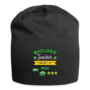 Biology Teacher Fueled By ATP Adenine - Jersey Beanie - black - Front