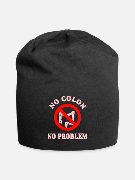 No Colon No Problem - Jersey Beanie - black