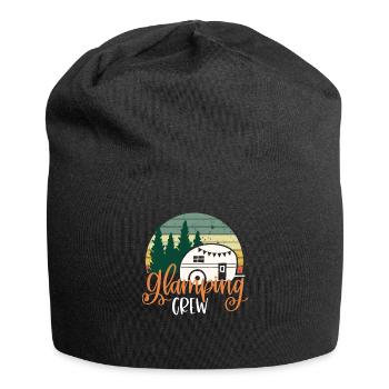 Glamping Glamourous Camping Glampings Luxury Vacation - Jersey Beanie - black - Front