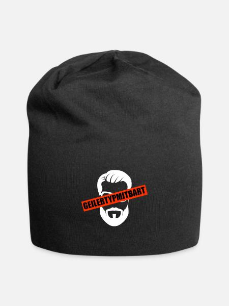 Bart Bartträger Mann Bärte - Jersey-Beanie - Schwarz