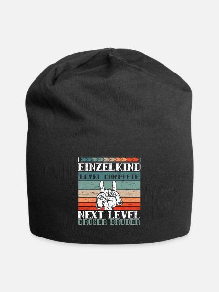 Großer Bruder Level Complete - Jersey-Beanie - Schwarz