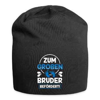 Zum Großen Bruder Befördert Nachwuchs - Jersey-Beanie - Schwarz - Vorne