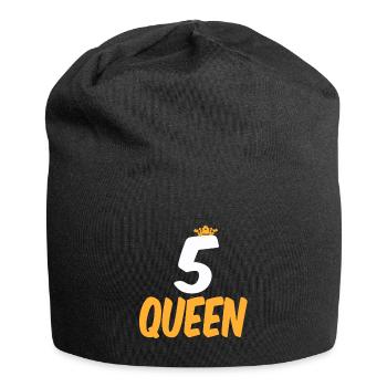 5th birthday 5 year old children 5 years - Jersey Beanie - black - Front
