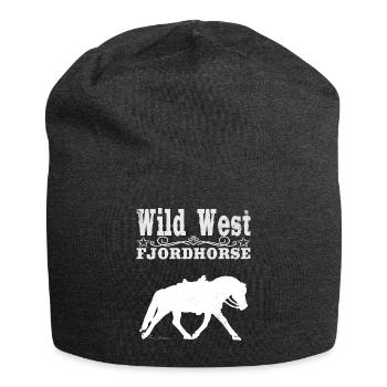 Wild West Fjordhorse Westernpferd, Norweger dunkel - Jersey-Beanie - Anthrazit - Vorne