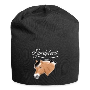 Norwegisches Fjordpferd Kopf - Jersey-Beanie - Schwarz - Vorne