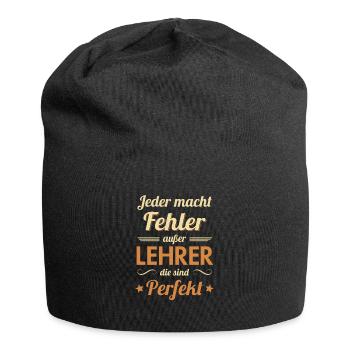Lehrer sind Perfekt Lehrerin Pädagoge Referendar - Jersey-Beanie - Schwarz - Vorne