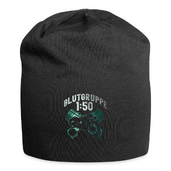 DDR Moped Blutgruppe 1:50 Ostalgie Geschenk - Jersey-Beanie - Schwarz - Vorne