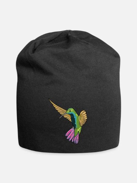 Kolibri - Jersey-Beanie - Schwarz