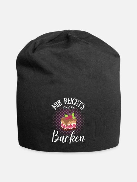 Mir reicht's ich geh backen Bäcker Konditor Kuchen - Jersey-Beanie - Schwarz