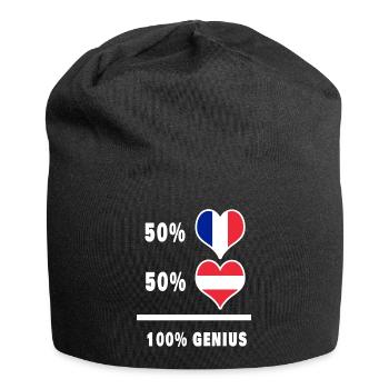 France et Autriche Genial / Cadeau - Bonnet en jersey - noir - Devant