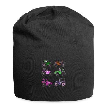 Trecker Kids Tractors Agricultural Machinery Gift - Jersey Beanie - black - Front