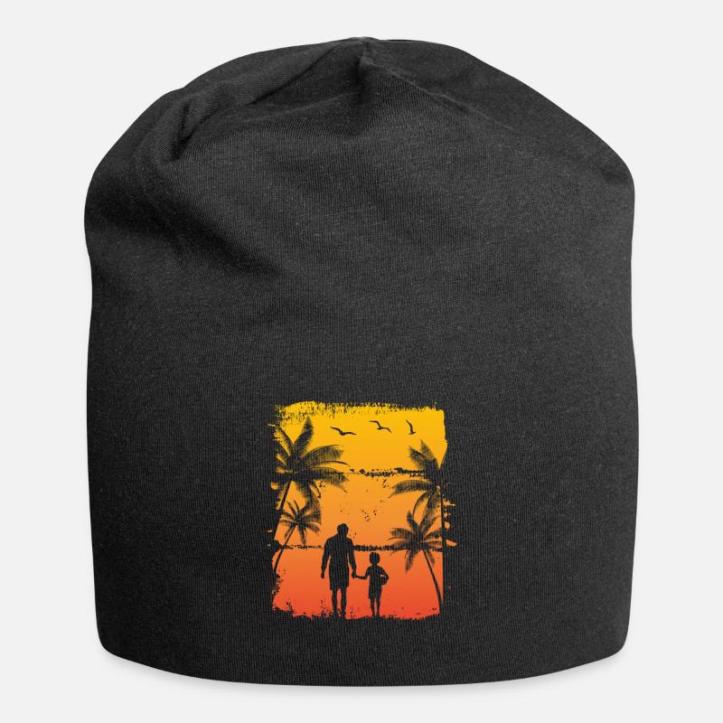 Vater und Sohn - Jersey-Beanie - Schwarz