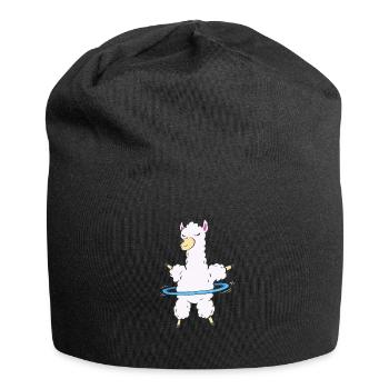 Hulahoop Lama Hullern Alpaka Fitness Fun - Jersey-Beanie - Schwarz - Vorne