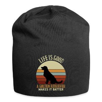 Golden retriever Makes it Batter Goldi - Bonnet en jersey - noir - Devant