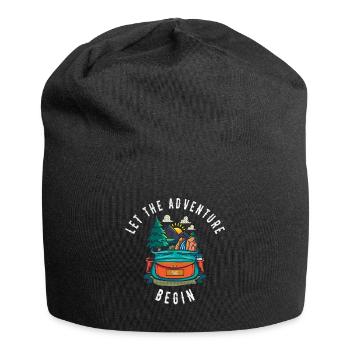 Let the adventure begin Aventurier Backpacker - Bonnet en jersey - noir - Devant