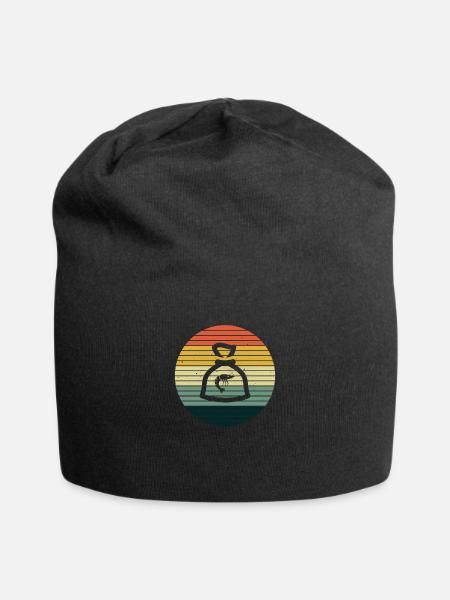 Garnelenzucht Shrimp Aquarianer Vintage Geschenk - Jersey-Beanie - Schwarz