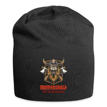 Witziger Wikinger Krieger Hammersbald - Jersey-Beanie - Schwarz - Vorne