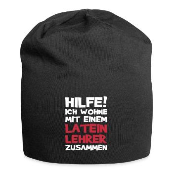 Lateinlehrer Lehrer Latein Lustiges Geschenk - Jersey-Beanie - Schwarz - Vorne