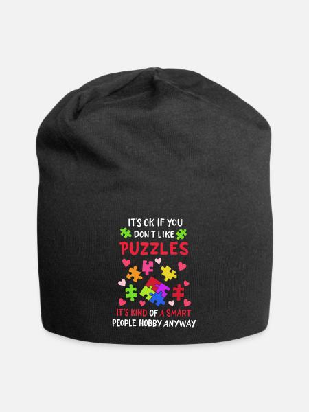 Puzzle Puzzles - Jersey-Beanie - Schwarz