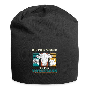Be the Voice of the Voiceless Vegan Tierschutz - Bonnet en jersey - noir - Devant