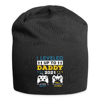 Ich nivellierte bis zu Daddy lustige Gaming Papa Zitat - Jersey-Beanie - Schwarz - Vorne