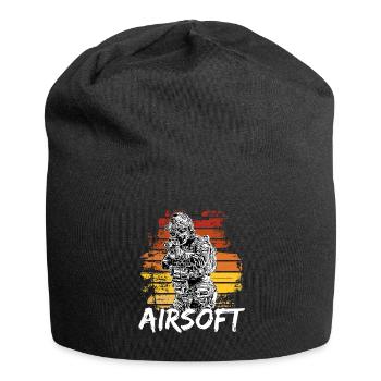 Airsoft /Softair / Softgun / AEG Airsoft Milsim - Jersey Beanie - black - Front