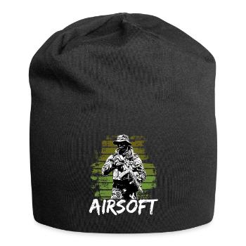 Airsoft /Softair / Softgun / AEG Airsoft Milsim - Jersey Beanie - black - Front