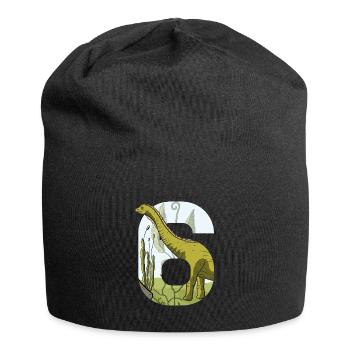 Number 6 with dinosaur motif - Jersey Beanie - black - Front