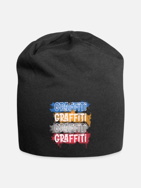 Graffiti - Jersey-Beanie - Schwarz