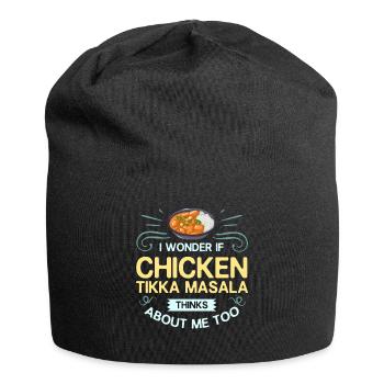 Chicken tikka masala CTM Nourriture indienne Curry - Bonnet en jersey - noir - Devant